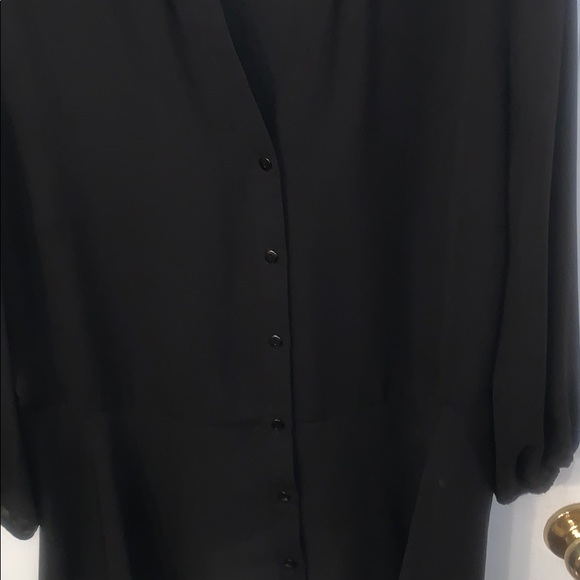 Black button up blouse - Picture 3 of 6